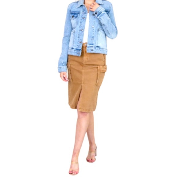 NEW HIGH RISE MIDI CARGO
SKIRT MOCHA - Picture 2 of 7